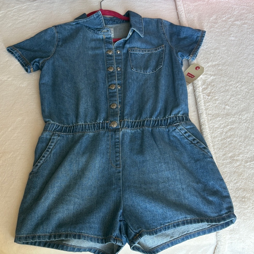 Denim Short Romper